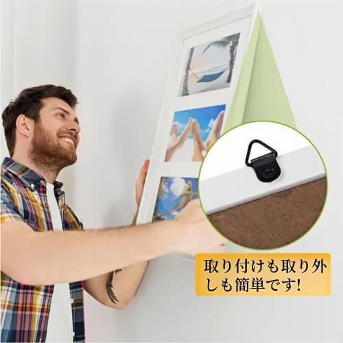 Jindizi Triangular Hanging Hooks, Set of 100, with Wood Screws, for Hanging Frames, Picture Frames, and Artwork (Black)