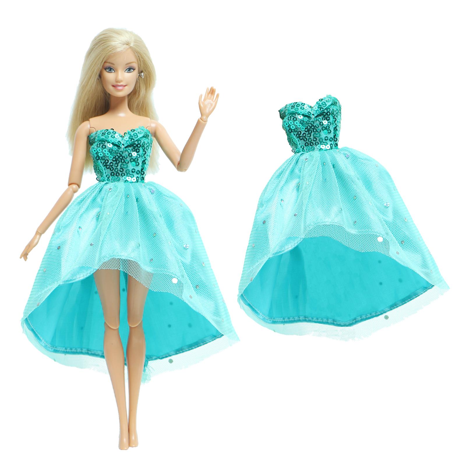 

Кукольная одежда для кукол Барби, модные вечерние бальные платья, наряды для званого ужина, аксессуары для куклы 1/6 11,5 дюймов, великолепная игрушка для девочек светло-зеленый