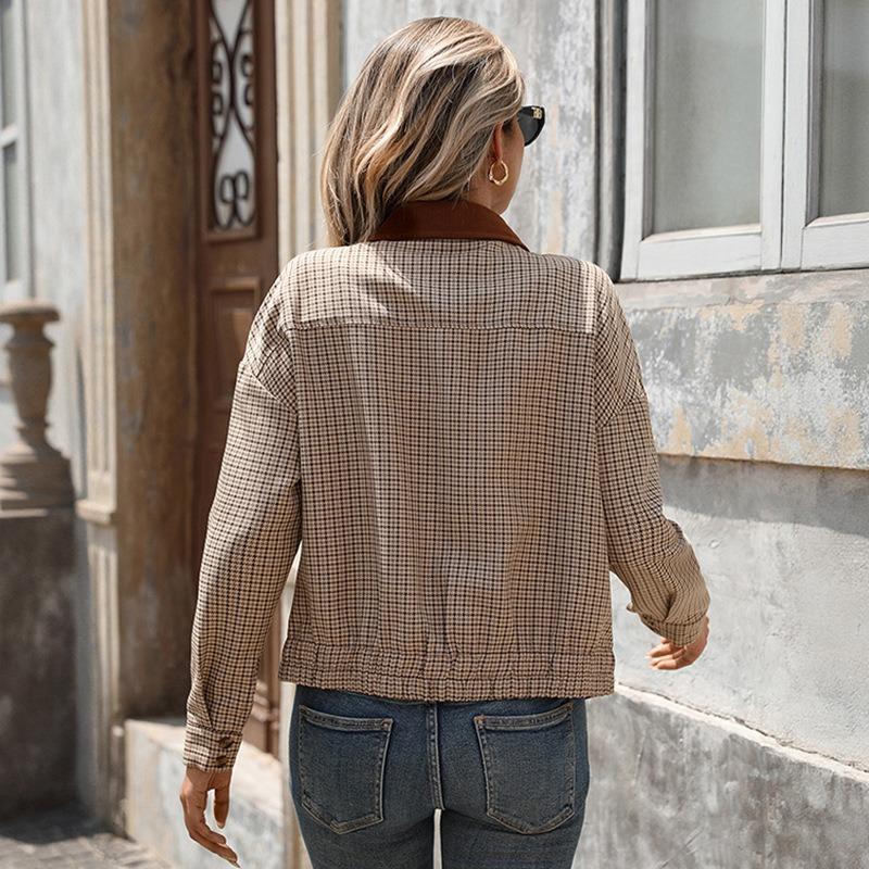 YYFS Dámská móda Ležérní Jednobarevný potisk Podzim Zima Dlouhý rukáv POLO Bundy a kabáty