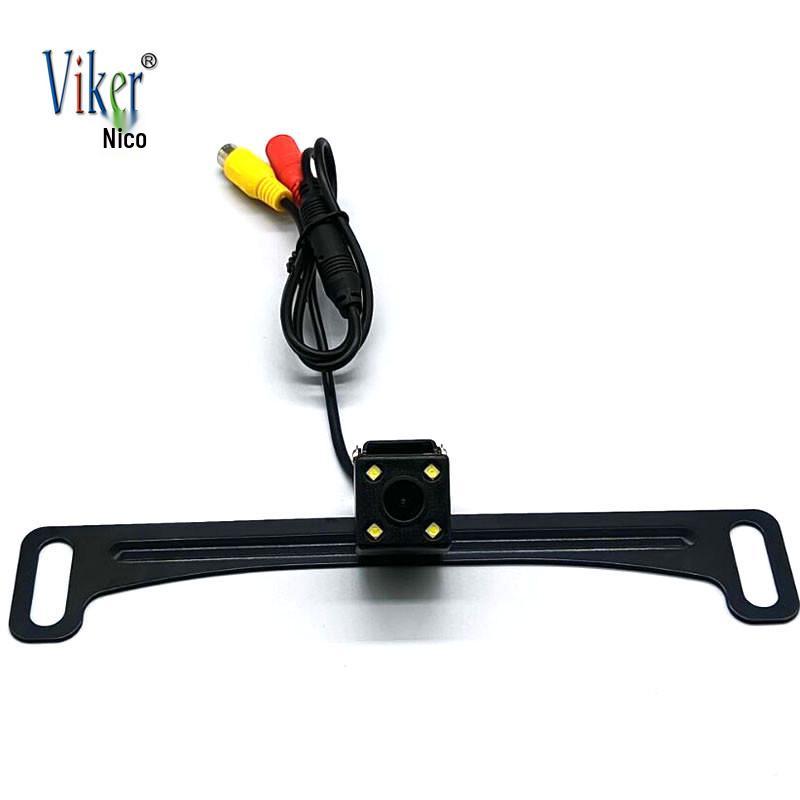 US License Plate Frame with 4 Lights & HD Reversing Camera - Universal Car Rearview Holder