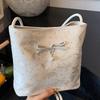 Korean Niche Bow Women's Bag 2025 New Summer Shoulder Armpit Bag Fashionable High-value Portable Bucket Bag