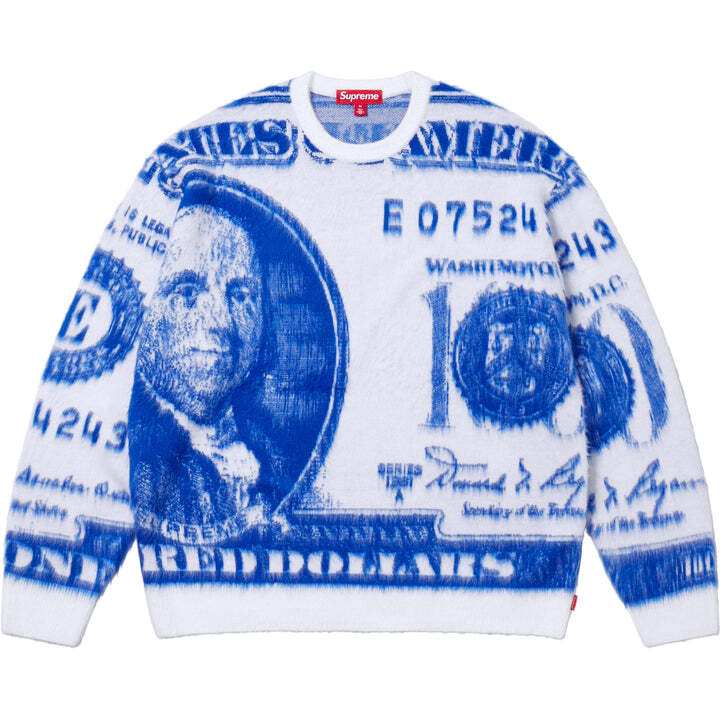 Supreme Money Sweater White