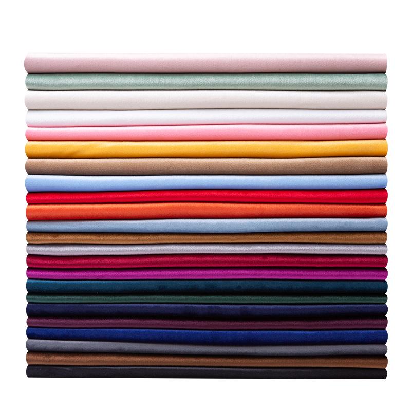 Thickened Velvet Fabrics By the Half Meter With Design Glitters Sofa Chair Cover Sewing Fabric Soft Dark Black Blue White Green