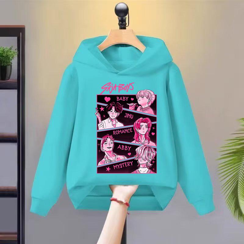 2025 New Kpop Witch Hunt Children's Hoodie Girls' Spring and Autumn Hooded Sportswear Fashion Versatile Top