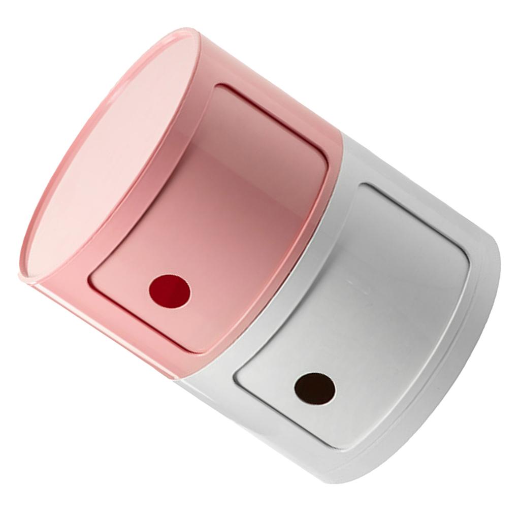 Bedside Table Nordic Style Color Matching Large Capacity Round Bedside Storage Cabinet for Bedroom