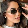 2PCS  Vintage Punk Style Sunglasses  Retro Round Metal Frame Women Sun Glasses Fashion Eyewear