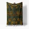 Dark Floral Velvet Throw Blanket Sofa Bed Living Room Decor Autumn Winter Decorative Cushion Cover