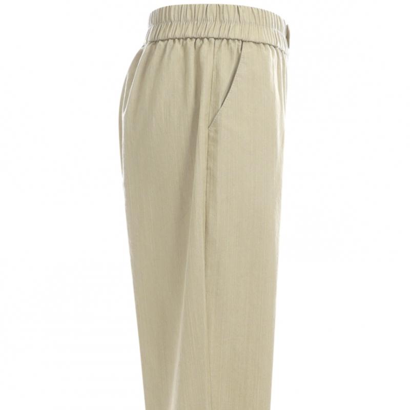 Shop   Women Daily Stretch Cotton Baggy Pants Khaki Wnw Wpt 1297