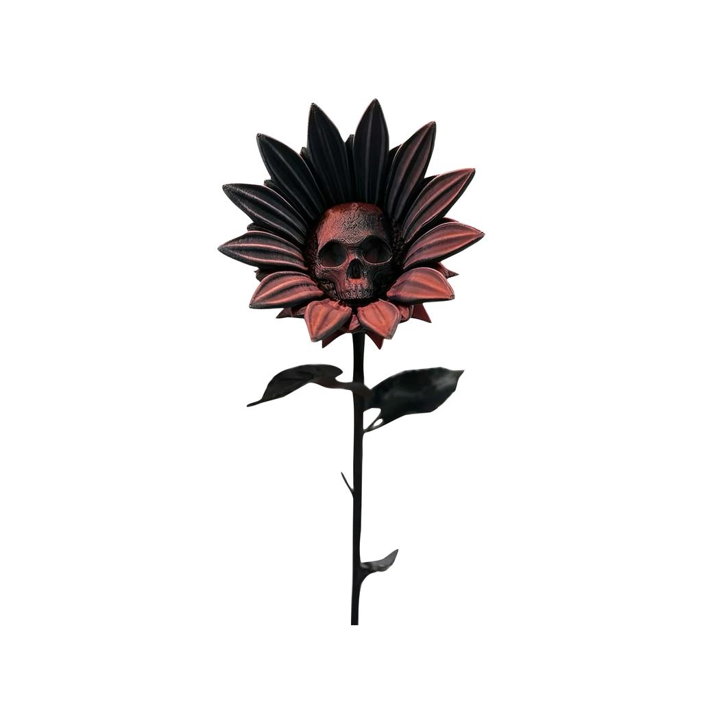 Sunflower Skulls Flower Decoration Halloween Decoration Plant Statue