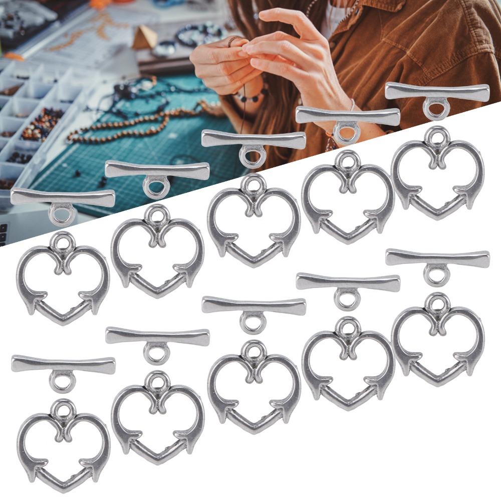 20pcs Stainless Steel Toggle Clasps T-Bar Design Jewelry Accessory Toggle Closure Handmade Jewelry