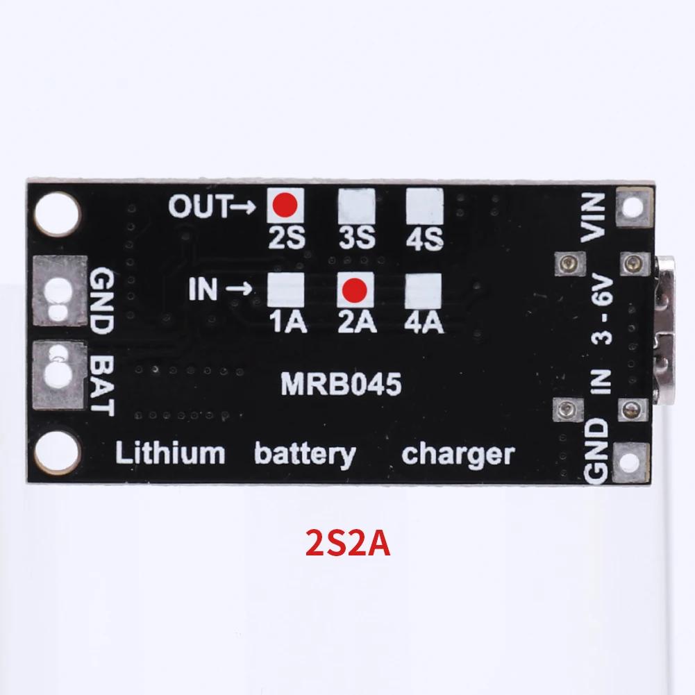 18650 Lithium Battery 2S 3S 4S Type-C To 8.4V 12.6V 16.8V Charging Boost Module Step-Up Boost LiPo Polymer Li-Ion Charger 1/2/4A