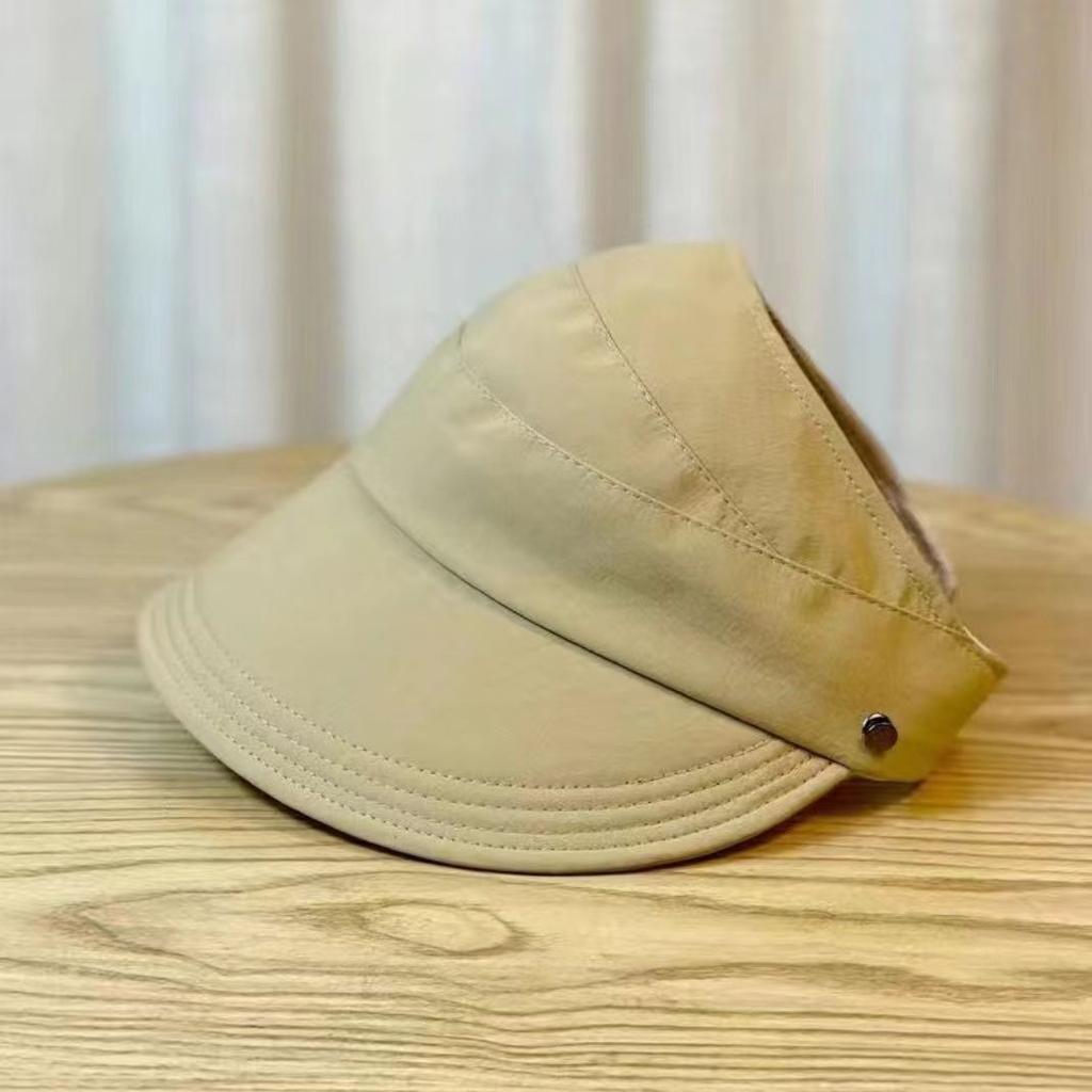 New extended brim mesh top cap women's spring and summer big head circumference fashion versatile sunshade outdoor travel sunscreen cap