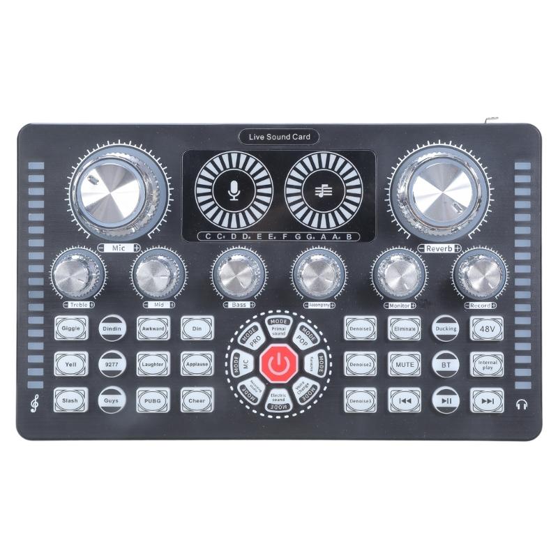 Professional Live Sound Card Noise Reduction Sound board Sound Mixer Board Live Sound Card 12 Electric Tones Mixer 1