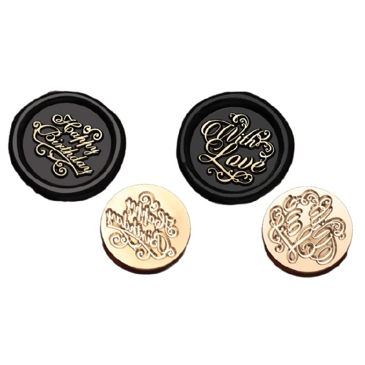 Envelope Emboss Wax Seal Stamp Head Removable Sealing Brasses Stamp Head Gift