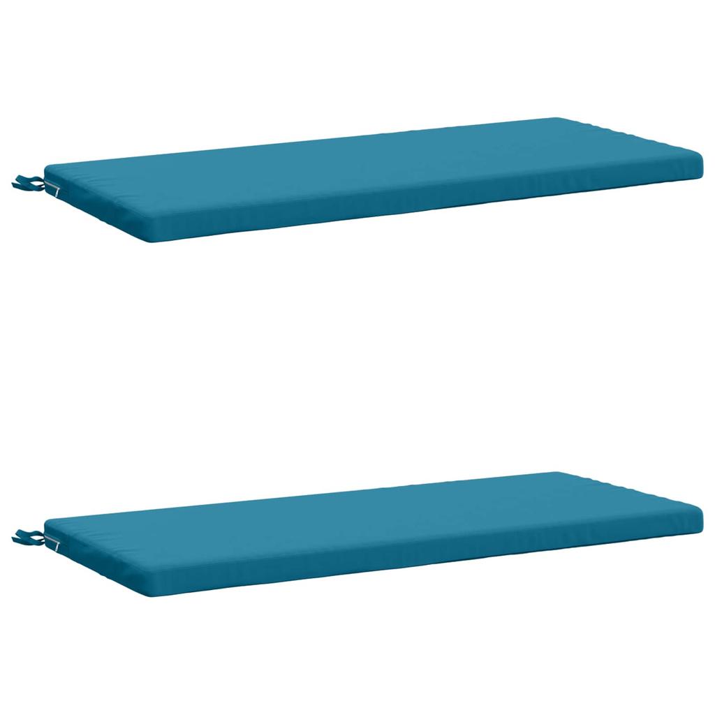 2 piece Bench Cushion Set SOEST 2 pcs. 100percent Polyester Sky Blue