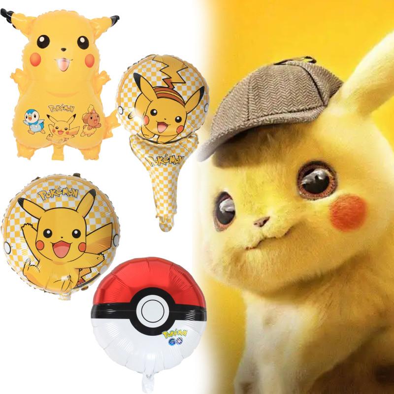 Pikachu Aluminiumfolienballon 18 Zoll Rund Cartoon-Tier Partydeko Für Geburtstagsfeiern