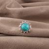 Magnesite Turquoise Gemstone Jewelry, 925 Solid Sterling Silver Ring, Handmade Silver Ring For Wedding Gift