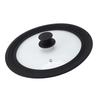 Round Glass Pot Lid Heat Resistance Silicone Rim Universal Kitchen Pan Cover for 24cm 26cm 28cm