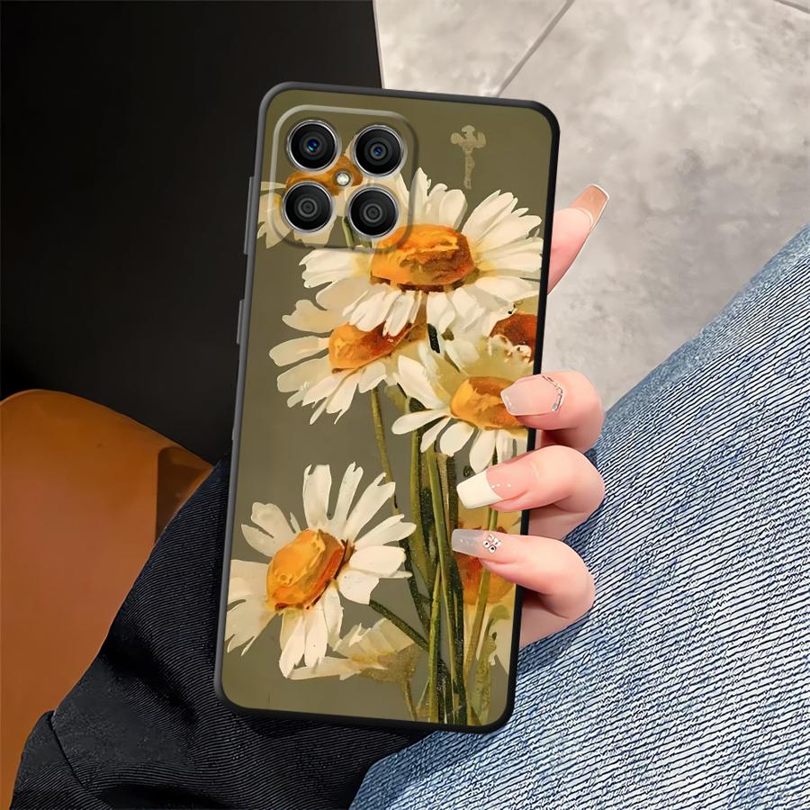 Funda Phone Cover Case for Honor 200 400 Lite X7 X6 8X X8 Magic5Lite X5b 70 90 X9a Oil Painting Flower