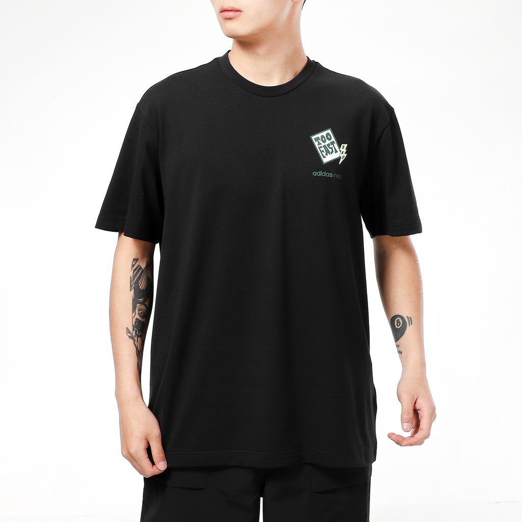 Adidas Casual Sports Breathable Round Neck Short Sleeve T-Shirt Men Tops Black GP4808