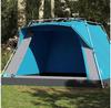 Vidaxl 4-person Cabin-type Camping Tent Blue