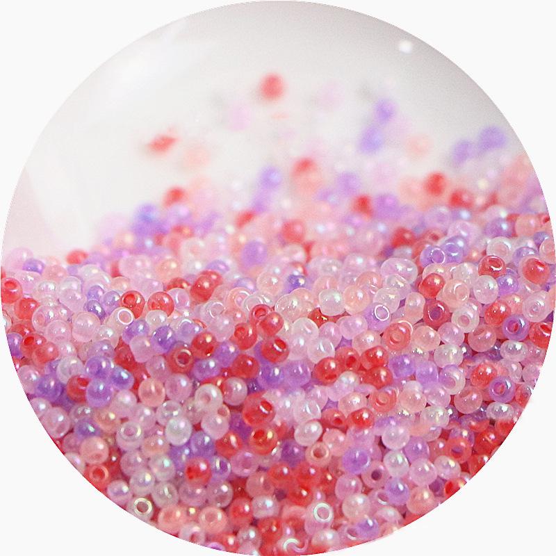 2mm Irisierende Glas-Samenperlen: Cremige Wolke für DIY Schmuck & Armbänder