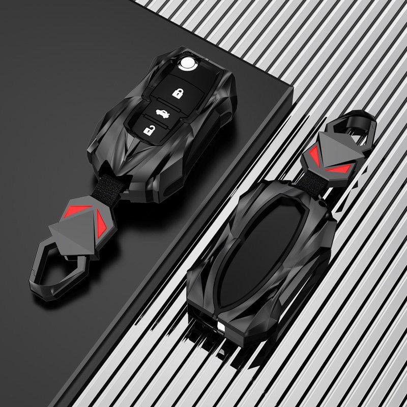 Volkswagen Key Case: Cross-Border Compatible for Lingdu, Tuangxid4x, Weiran, ID.3, ID.6X - Silver Edge, Black & White Design