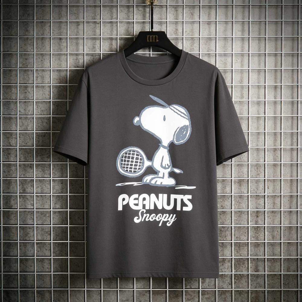 2026 Disney Summer New Scooby Cartoon Short Sleeved T-shirt Men's Harajuku Family Outfit T-shirt Cotton Women's Streetwear