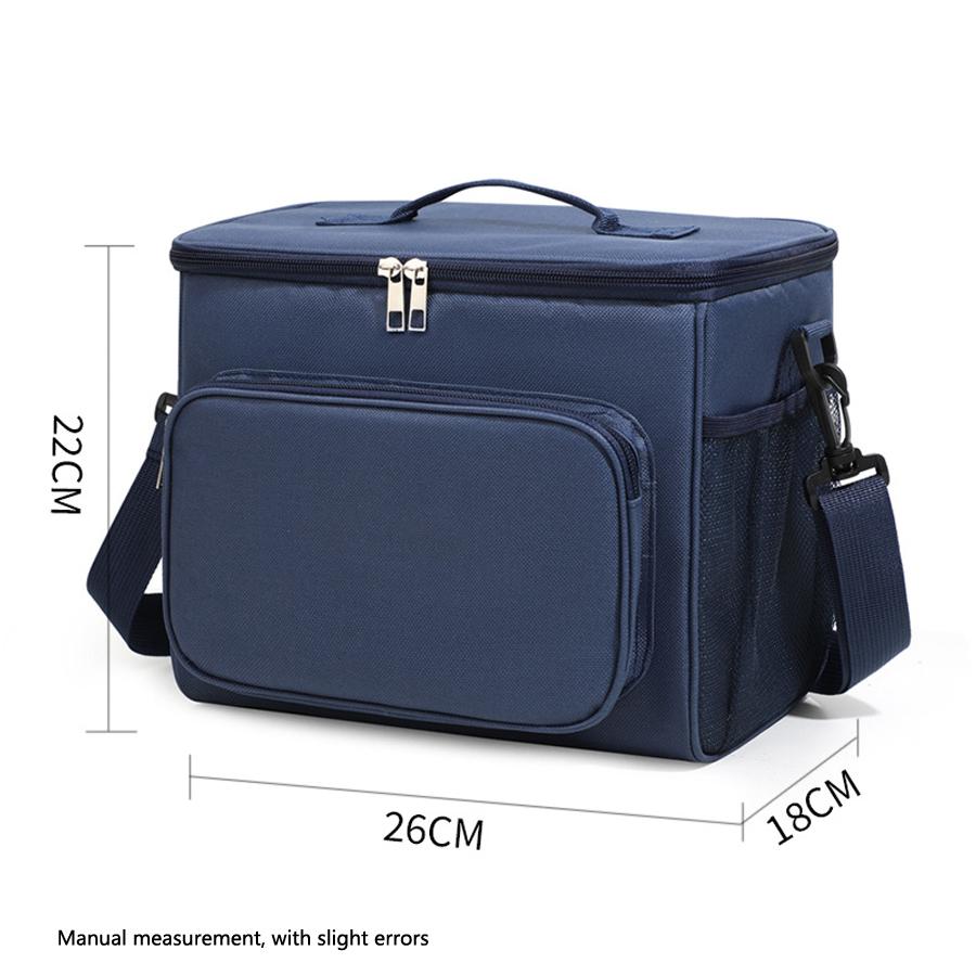 

Lunch Bag Adjustable Shoulder Strap Box Upgraded Leakproof Collapsible Large Work Capacity Thick Insulation Camping Outdoor синий