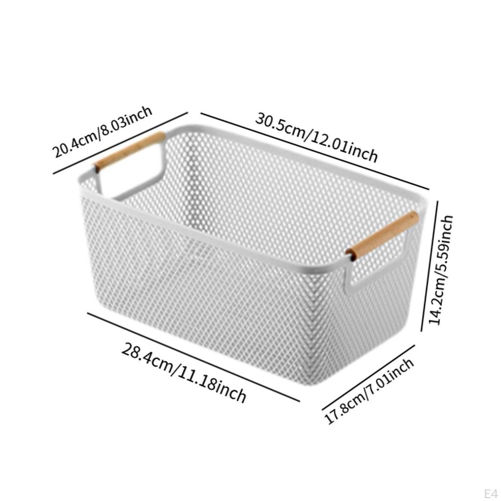 Hollow Storage Basket Sundries Multiuse Decoration Desktop Organizer Bin for Bathroom