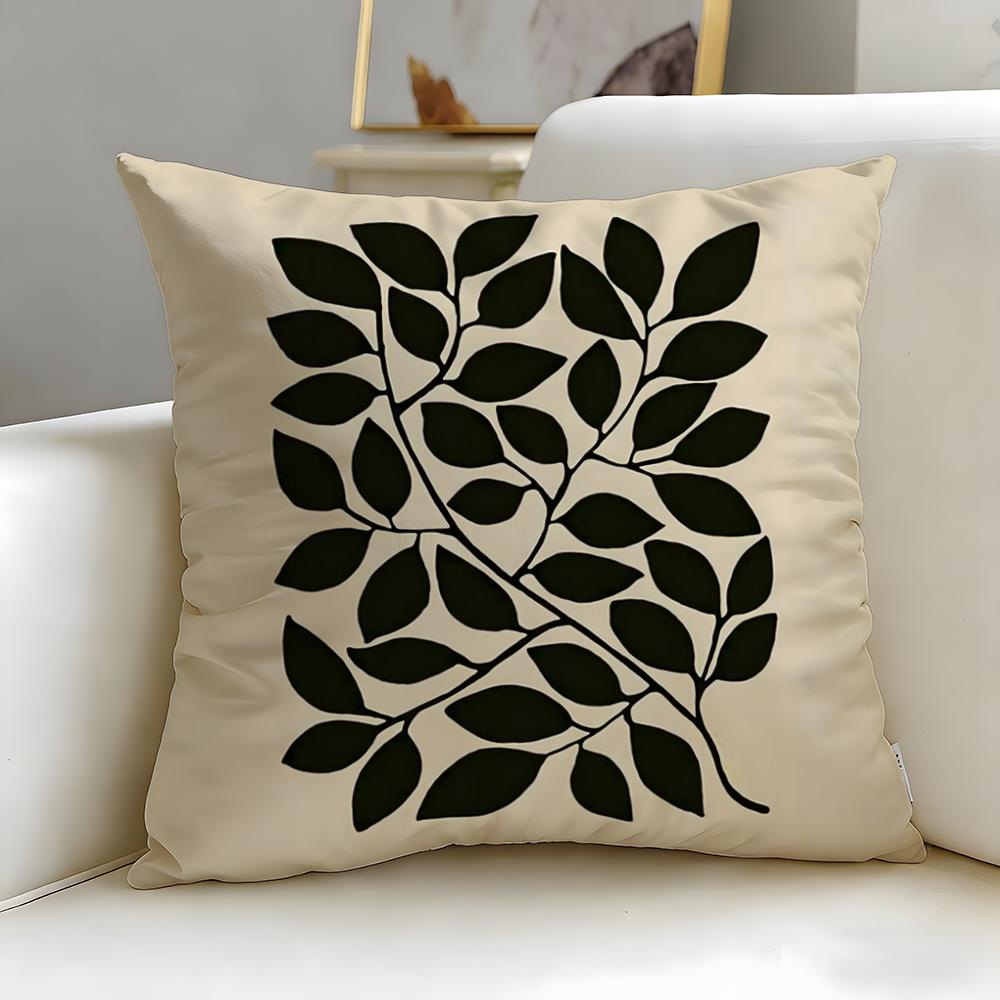 Classic Pattern Modern Flowers Cushion Cover Soft  EasyWash Pillow Case  Versatile for Couch Bed Travel and Office