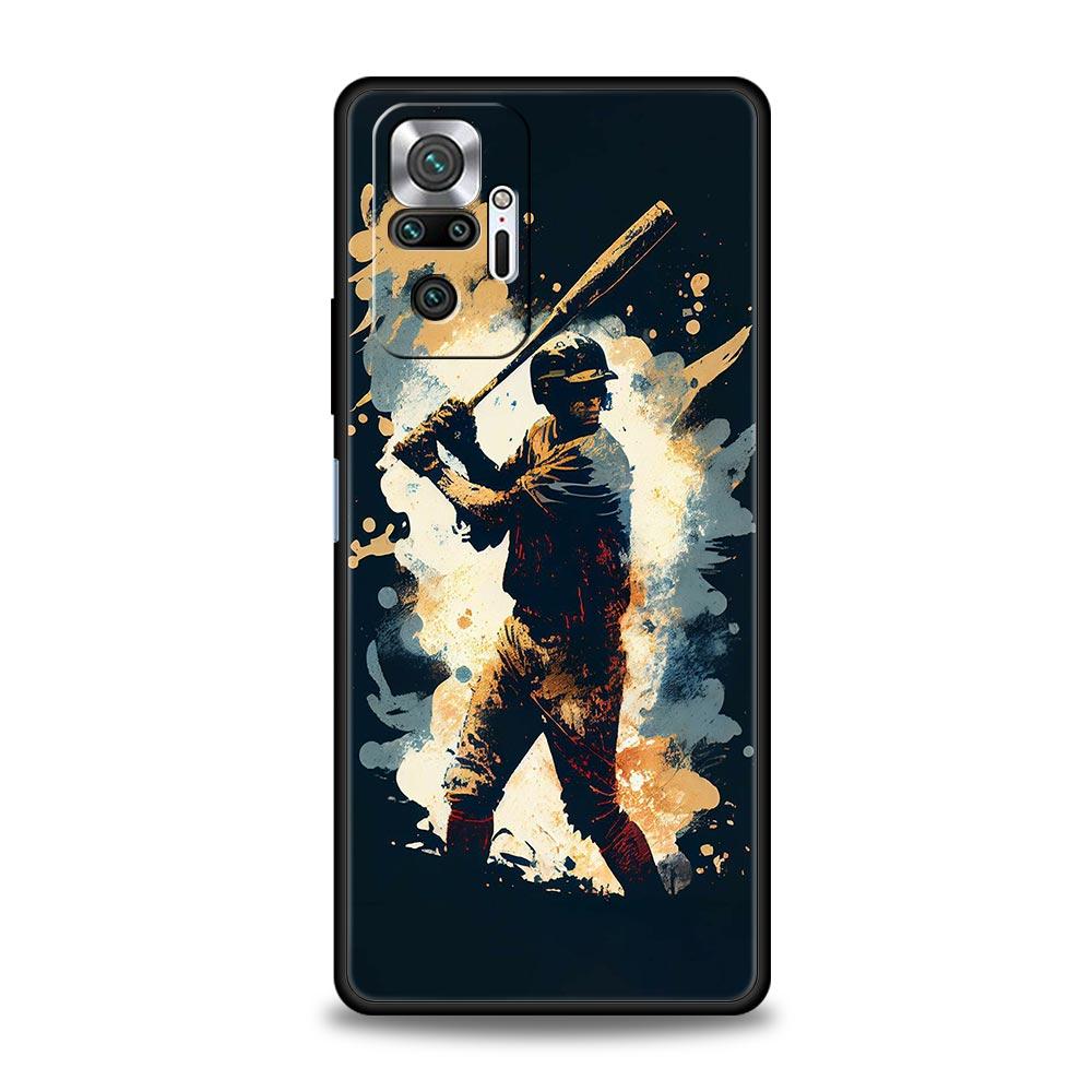 Phone Case For Xiaomi Redmi Note 14 13 12 5G 11 10 Pro Plus 4G 9S 9 14C 13C 12C 10C 9C 9A Soft TPU Cover Baseball