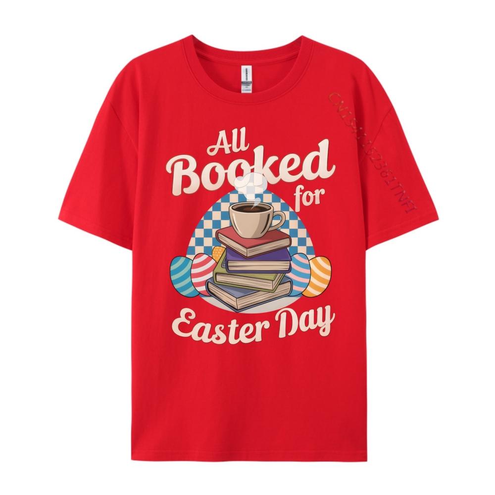 All Booked For Easter Day Teacher Cute Bunny Reding Books Mens Designer T Shirt Mens Clothing S