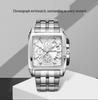 MEGIR Men's Sports Outdoor Stainless Steel Square Watch, 2018 Edition