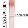 (5Meter/pack) 2.5cm Wide Edge Ribbon Organza Ribbons Wedding Party DIY Crafts Bride Accessories Gift Wrap Xmas DIY Hair