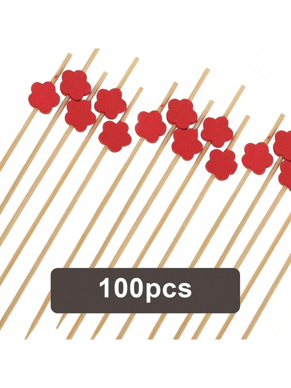 

Leeseph 100 шт. бамбуковые палочки для коктейлей, бамбуковые шпажки для коктейлей для закусок, изысканные деревянные палочки для коктейлей для вечеринки