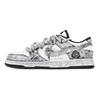 Dunk Silver Bloom Abrasion Resistant Low Top Skateboard Shoes Unisex Gray White DD1391-100(Team773- )