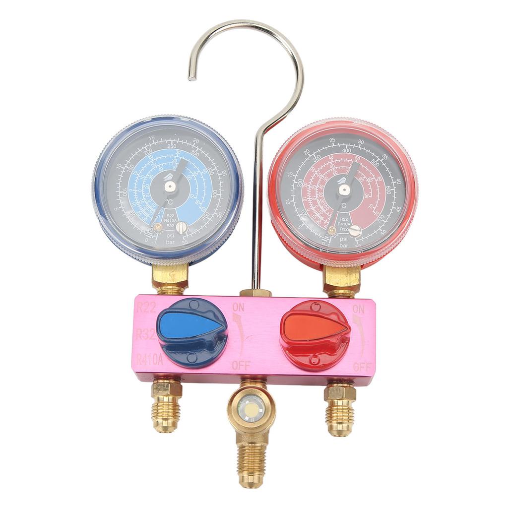 Diagnostic Manifold Gauge Mini G14 Metal Knob Air Conditioning Tool for R22 R32 R410A Refrigerant