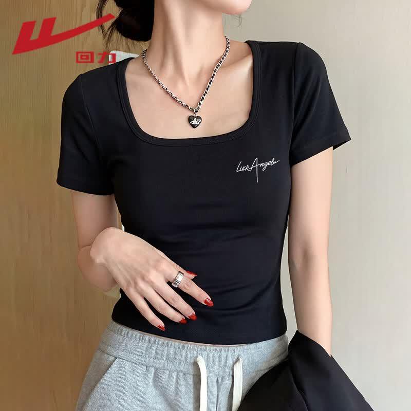 Warrior Women s Square Neck Slim Fit T-Shirt S