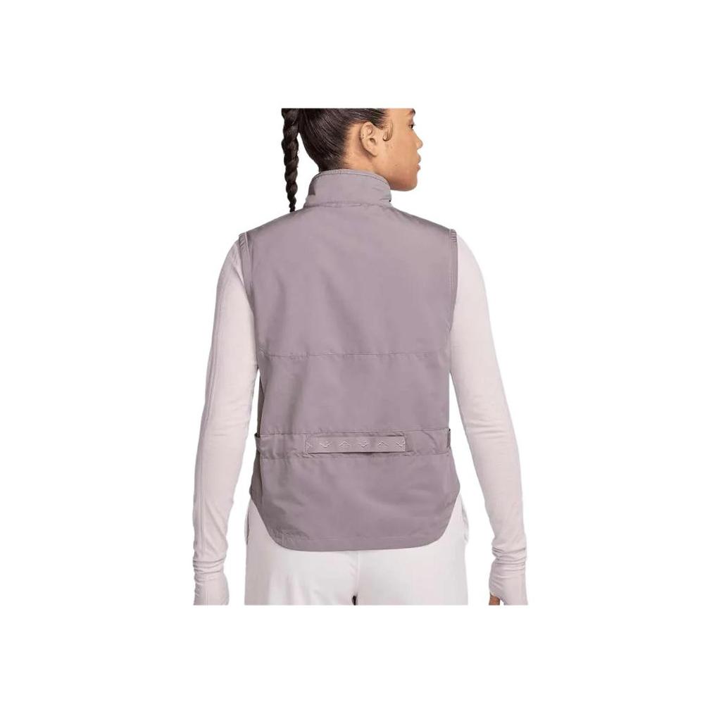 Nike Unifarbene Stehkragen-Weste mit Reißverschluss Damen Tops Helllila Mineral FV6399-226