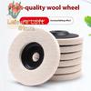 5PC 100mm/75mm Wool Polishing Wheel Set - Felt Buffing Pads for Angle Grinder On Metal, Marble & Glass