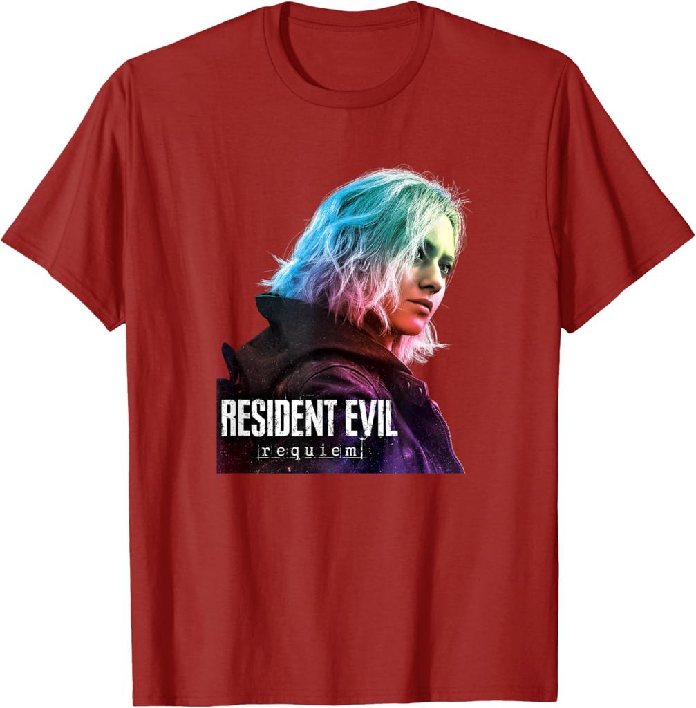 2026 New Resident Evil Requiem Gaming Design Unisex High Quality Oversized Casual T Shirt Cotton Short Sleeve for Unisex Women Tee