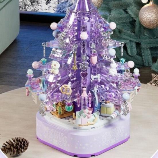 

Набор строительных блоков для рождественской елки фиолетового цвета, 729 шт. - Детская музыкальная шкатулка из строительных блоков