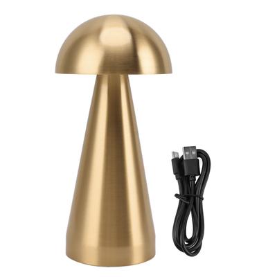 Grybo formos stalinė lempa, 3 spalvų temperatūros LED, reguliuojamas ryškumas, belaidė, įkraunama per USB, moderni, naktinė