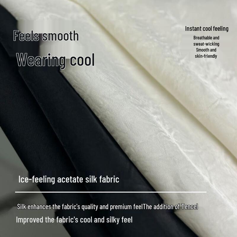 Women's Summer Acetate Satin Wide-Leg Pants