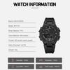 Naviforce Men LCD Watch Ditital Movement Lightweight Silicone Strap 50m Waterproof Calendar Date Alarm Night Pattern Boy Gift Watch NF7131