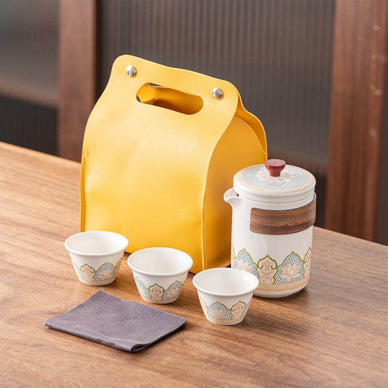 Travel Tea Set Portable Kung Fu Tea Set Japanese Outdoor Kuaike Cup Holiday Company Business Gifts