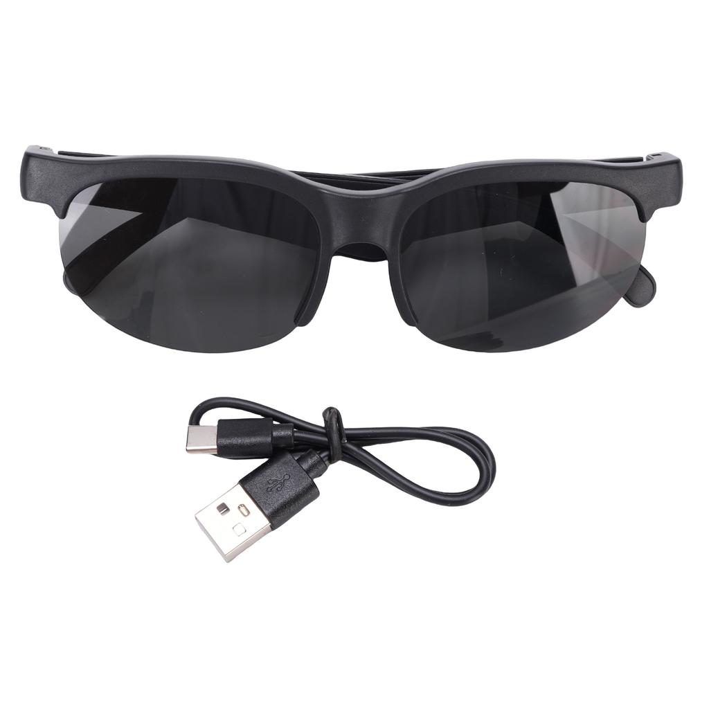 Smarte Brille für Männer Frauen Bluetooth Sonnenbrille Eingebaute Mikrofone Lautsprecher Immersiver Klang IP54 7H Akkulaufzeit für Musik