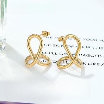 Stylish and Simple Temperament Irregular Earrings, Personalized Ins Wind Stud Earrings Women's Titanium Steel Jewelry