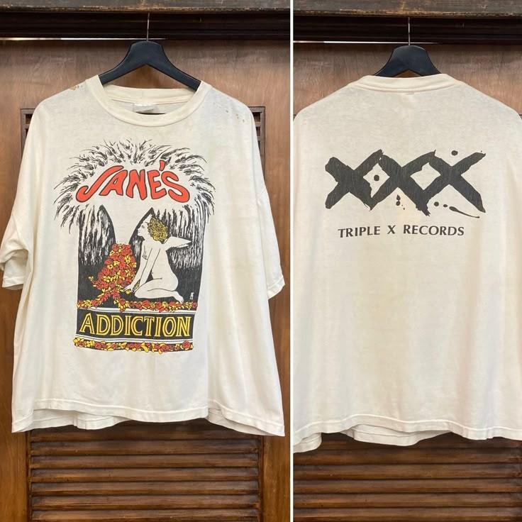 1987 Jane s Addiction Rock Band 2 Side White Unisex T-shirt S-5XL KH14822 Unisex T-Shirt S